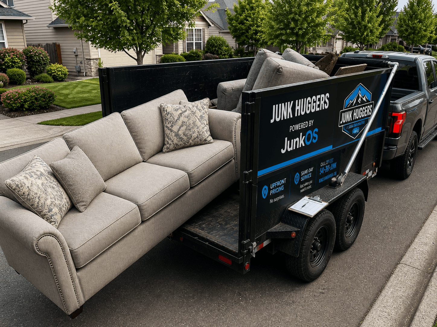 Junk Huggers crew loading furniture for removal